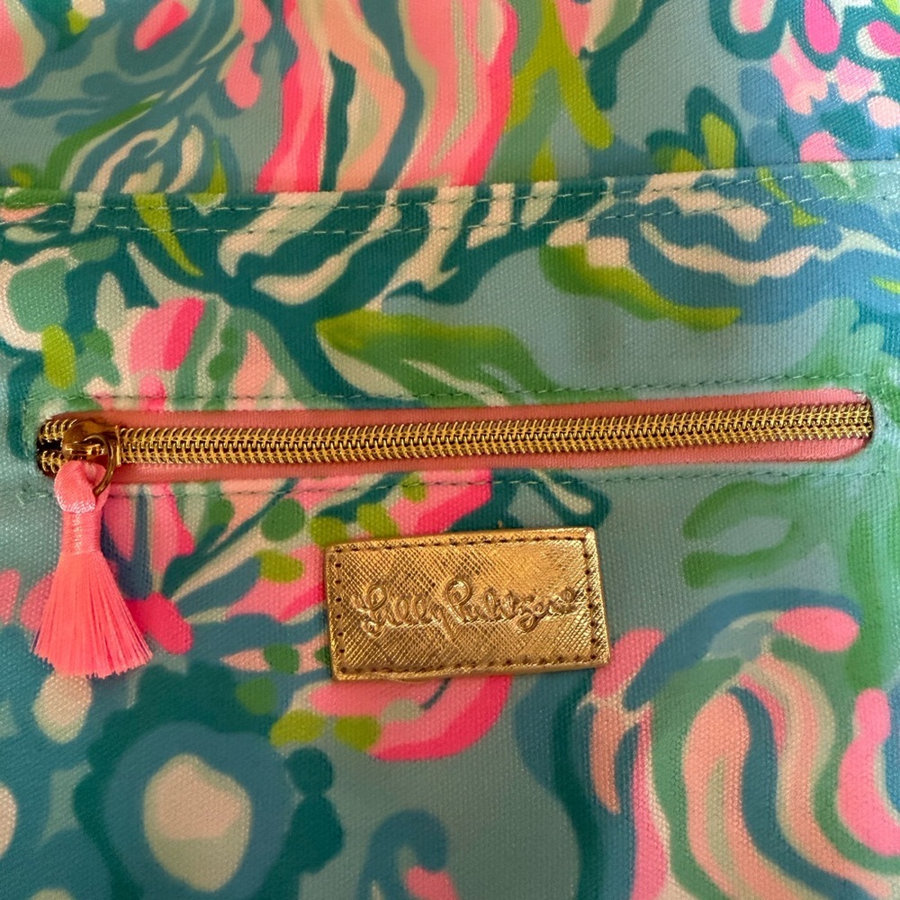 Lilly Pulitzer Drawstring Backpack EUC - image 3